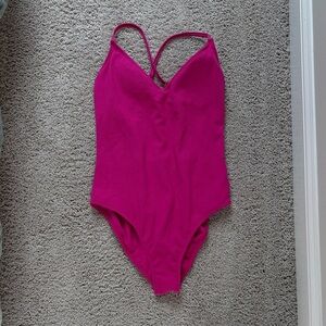 Shade & Shore Hot Pink One-Piece Swimsuit